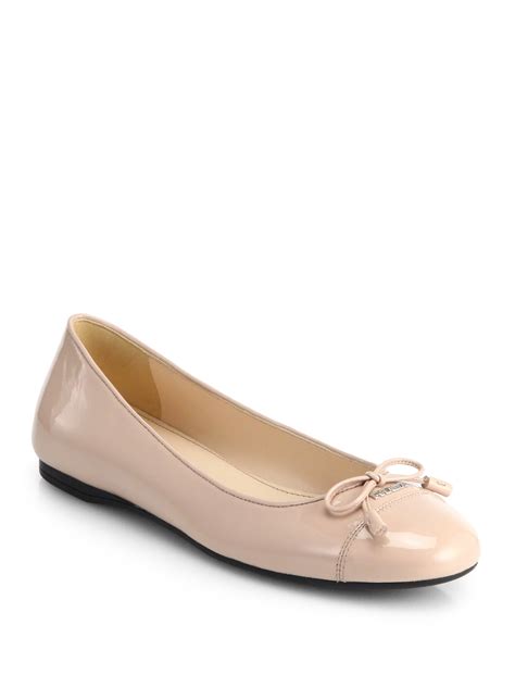 prada patent ballet flats bow|Prada padded maryjane ballet flats.